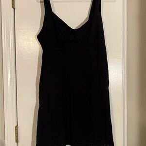 American Eagle Outfitters Black dress 90% cotton 10% Linen mini triangle cut out